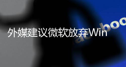 外媒微软直接做个统吧别修新系了 建议放弃