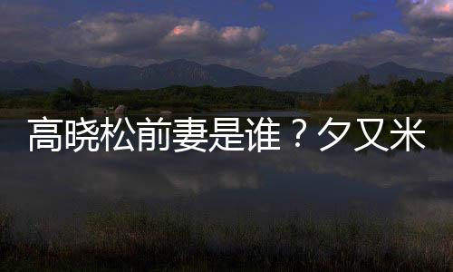 米发准备夕又新歌的吗妻是高晓出道松前谁是真